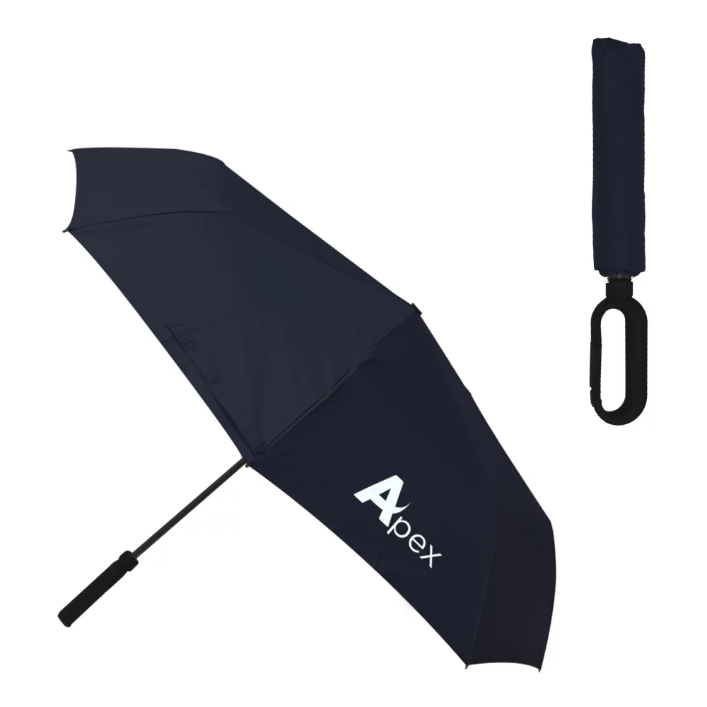 Parapluie pliant avec poignée en mousqueton Captain Grip