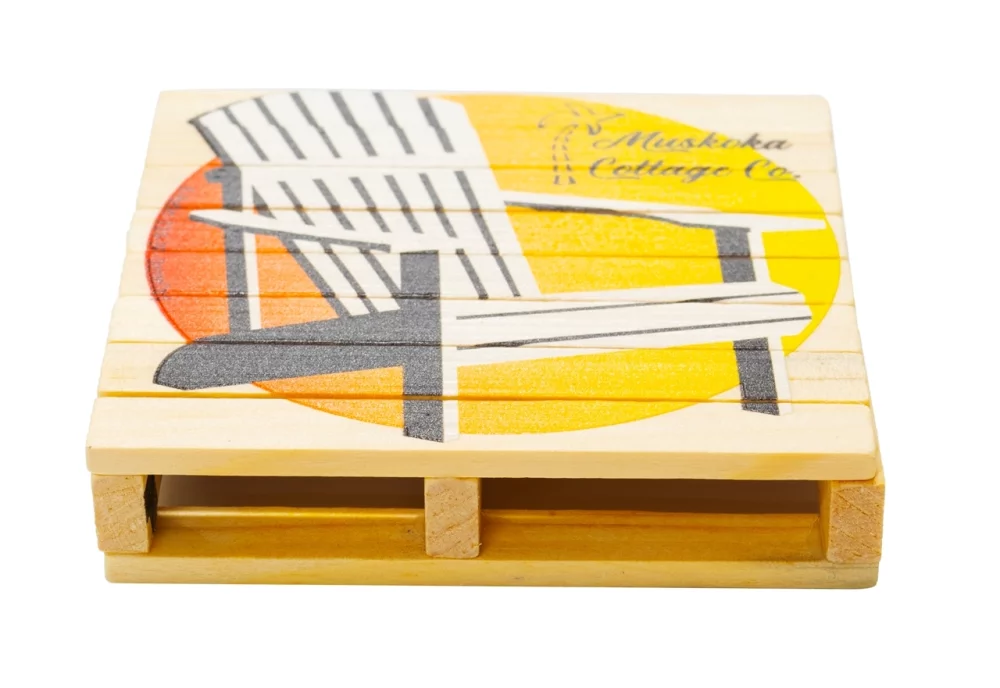 Sous-verre en bois pour impression numérique taille 3,75 pouces.