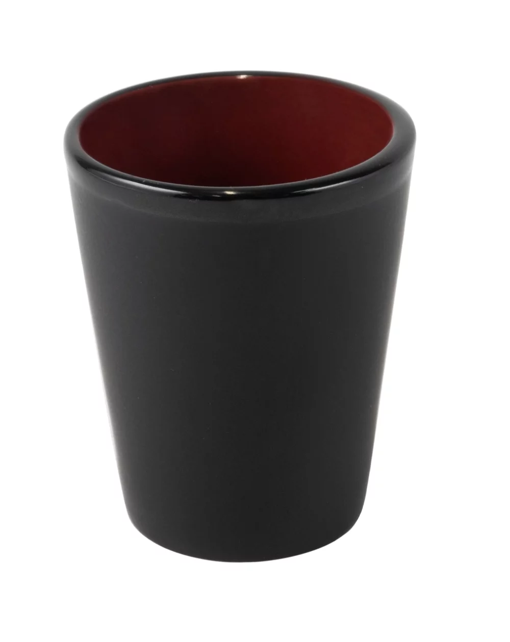 Verres à shot en céramique bicolore noir/marron de 1,5 oz Mug Shots