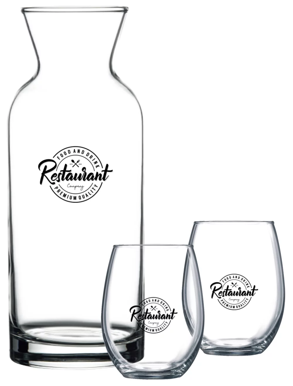 Ensemble Veranda & Lyric, 1 carafe, 2 verres à vin dans une boîte cadeau Shadow