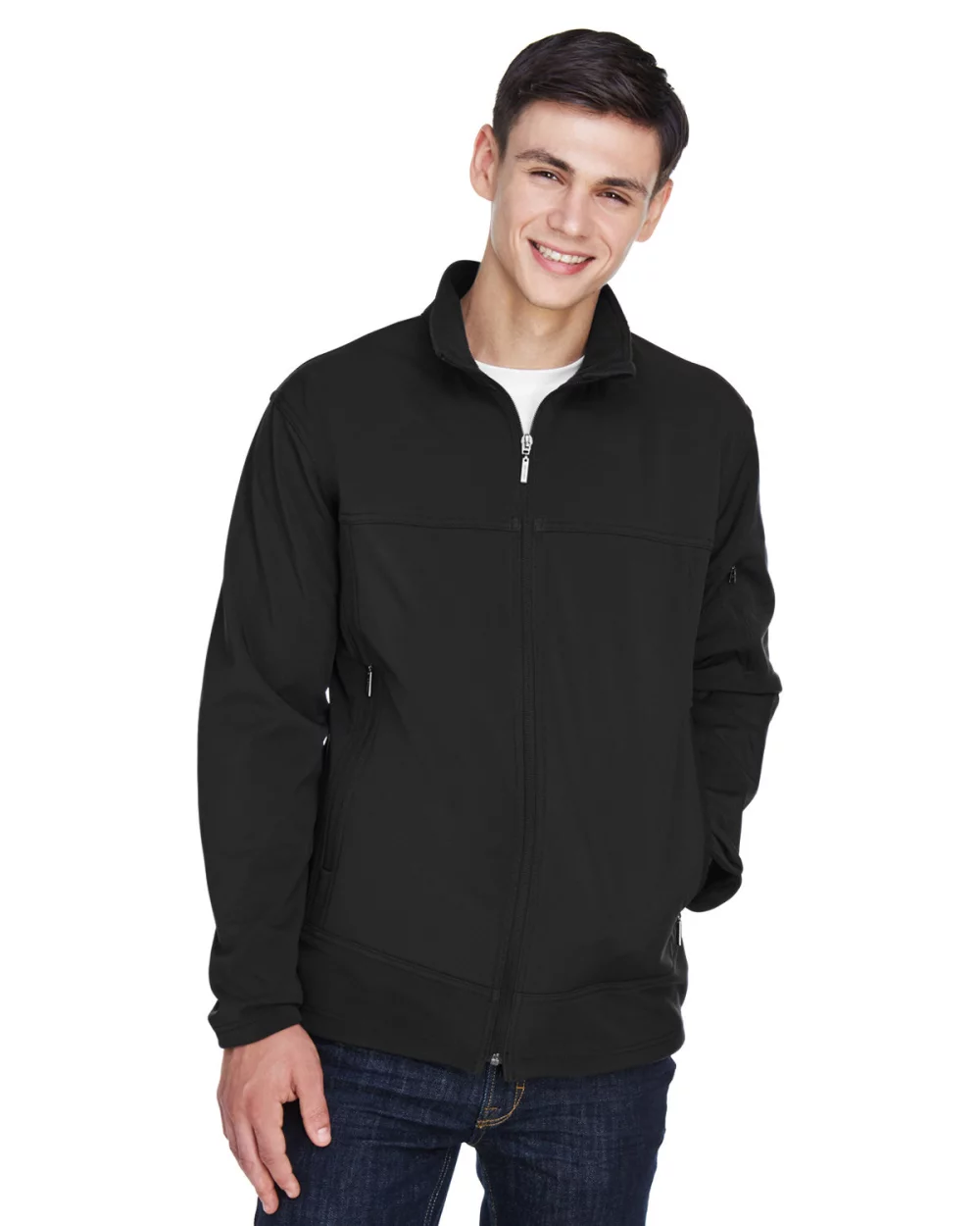 NORTH END Men's Three-Layer Fleece Bonded Performance Soft Shell Jacket