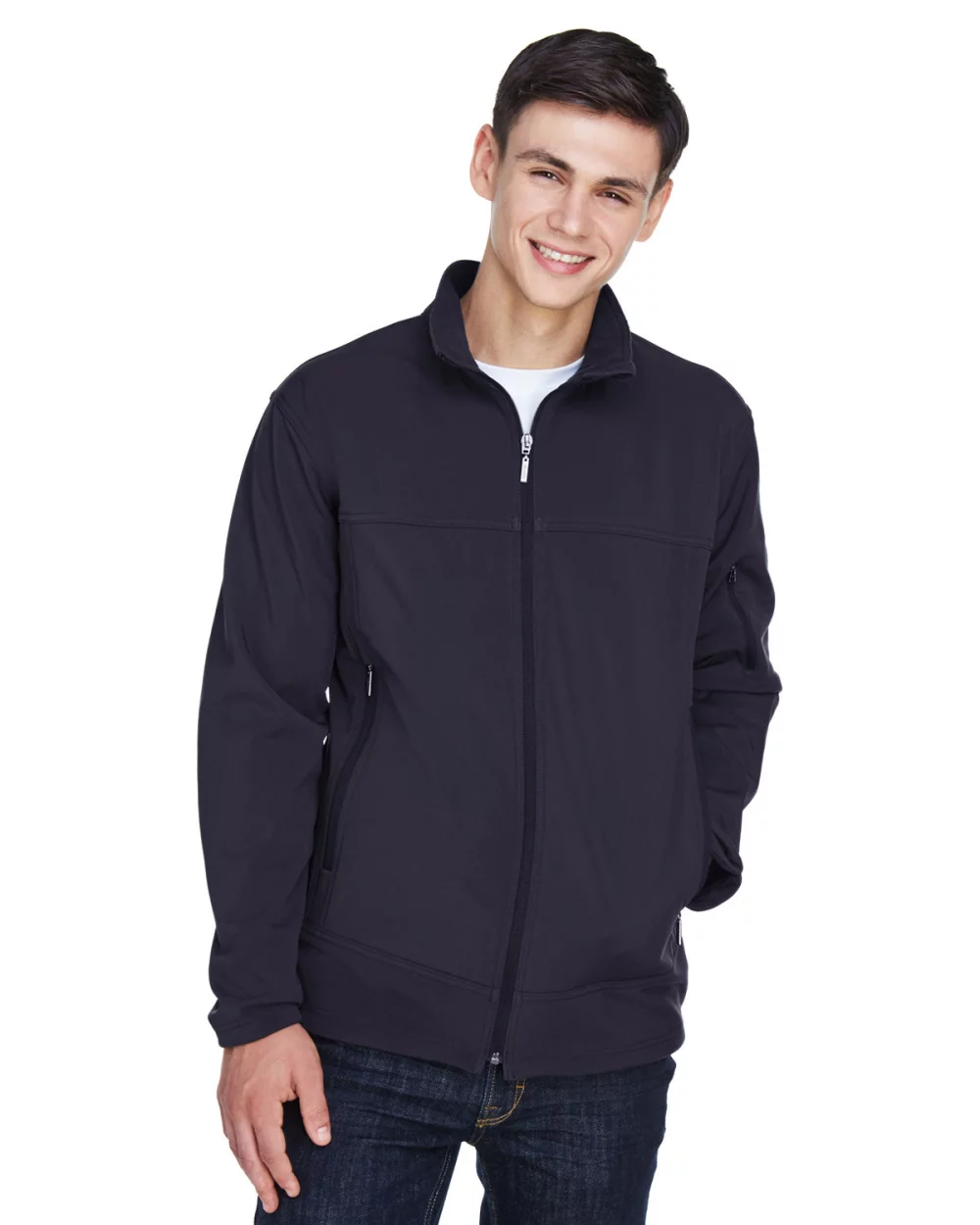 NORTH END Men's Three-Layer Fleece Bonded Performance Soft Shell Jacket