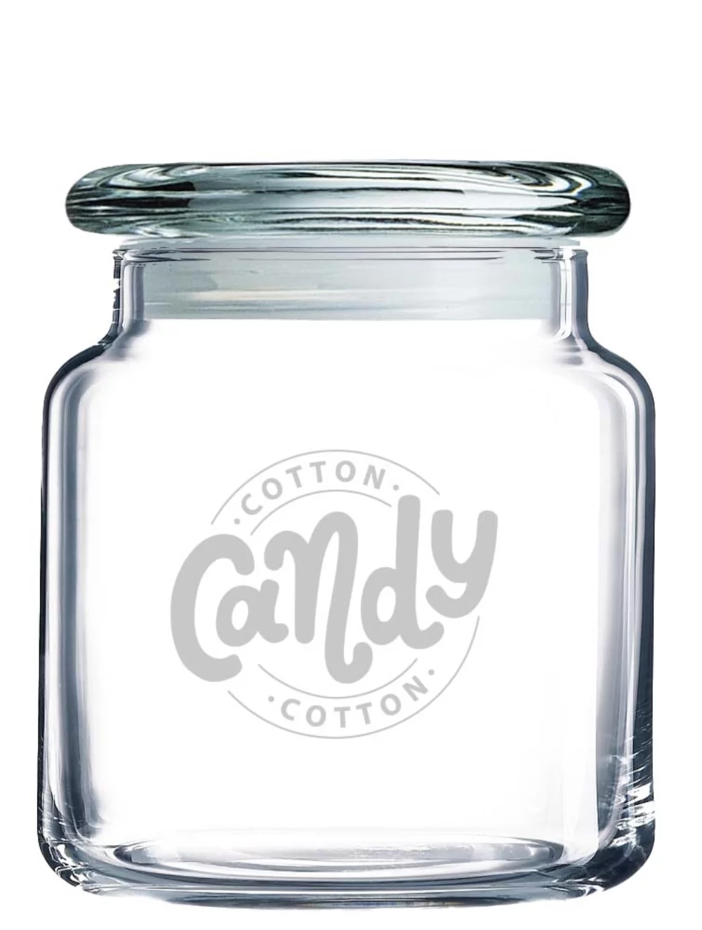 Pot à bonbons en verre transparent de 16 onces avec couvercle