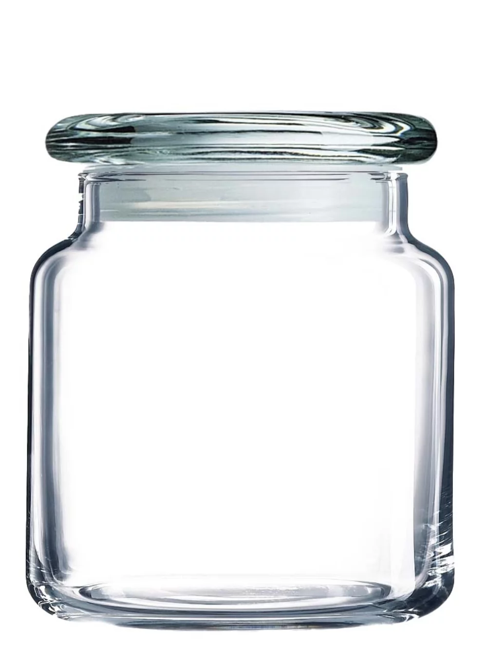 Pot à bonbons en verre transparent de 16 onces avec couvercle