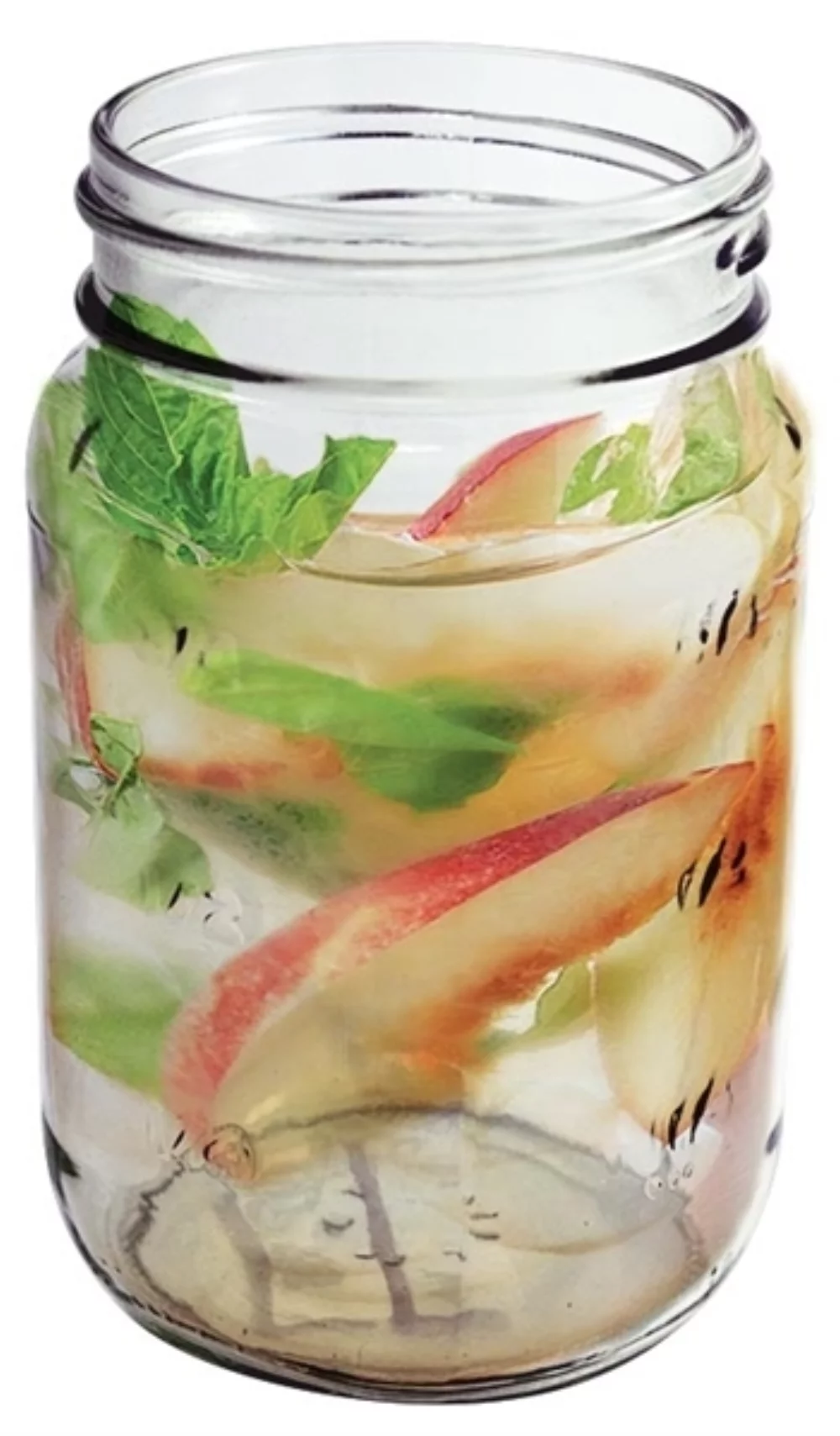 Pot Mason de 16 oz de forme carrée, en verre gaufré.