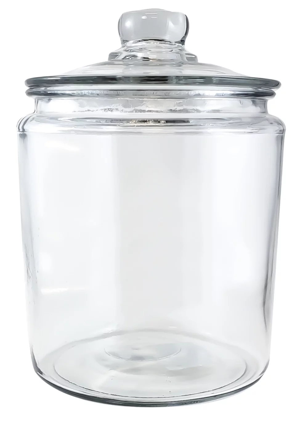 Heritage Medium 64oz clear glass jar with glass cover