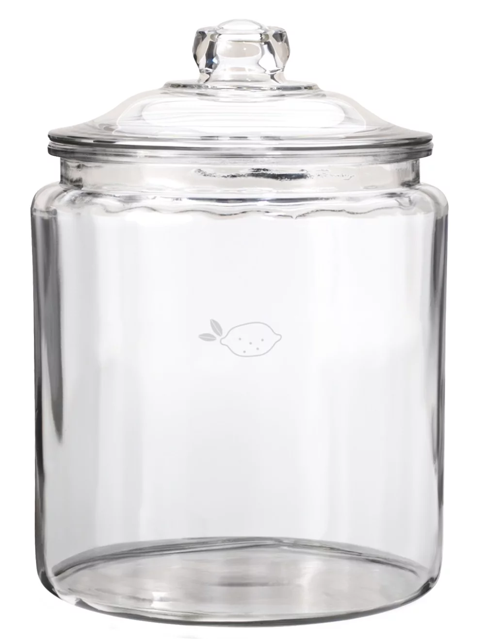 Heritage Large 128oz clear glass jar with glass cover