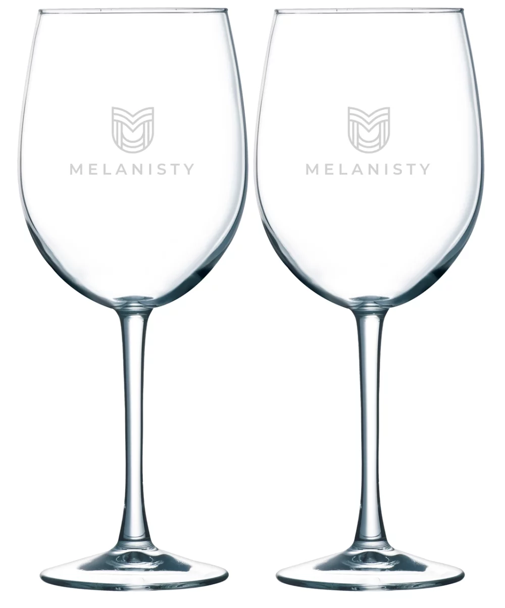 Ensemble de 2 verres transparents Blanc 16oz dans une boîte cadeau Ovation