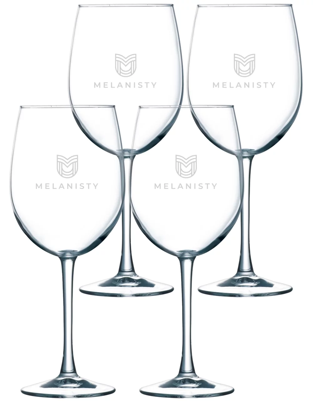 Ensemble de 4 verres en verre clair de 16 oz dans une boîte cadeau noire.