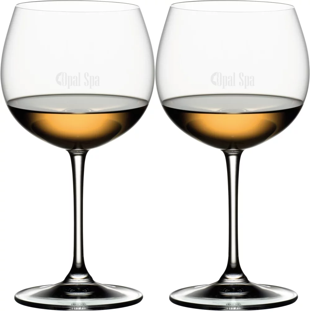 ~ XL Oaked Chardonnay 21.75oz RIEDEL crystal set of 2 in Shadow gift box