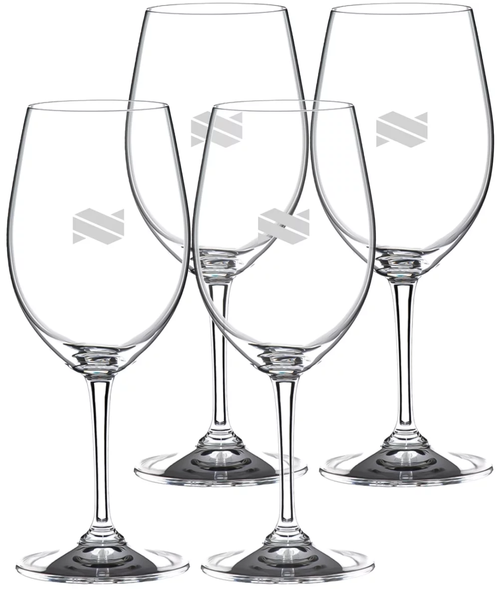 Ensemble de 4 verres à vin en cristal RIEDEL Ellanico de 19 3/4 oz dans une boîte cadeau Noir.