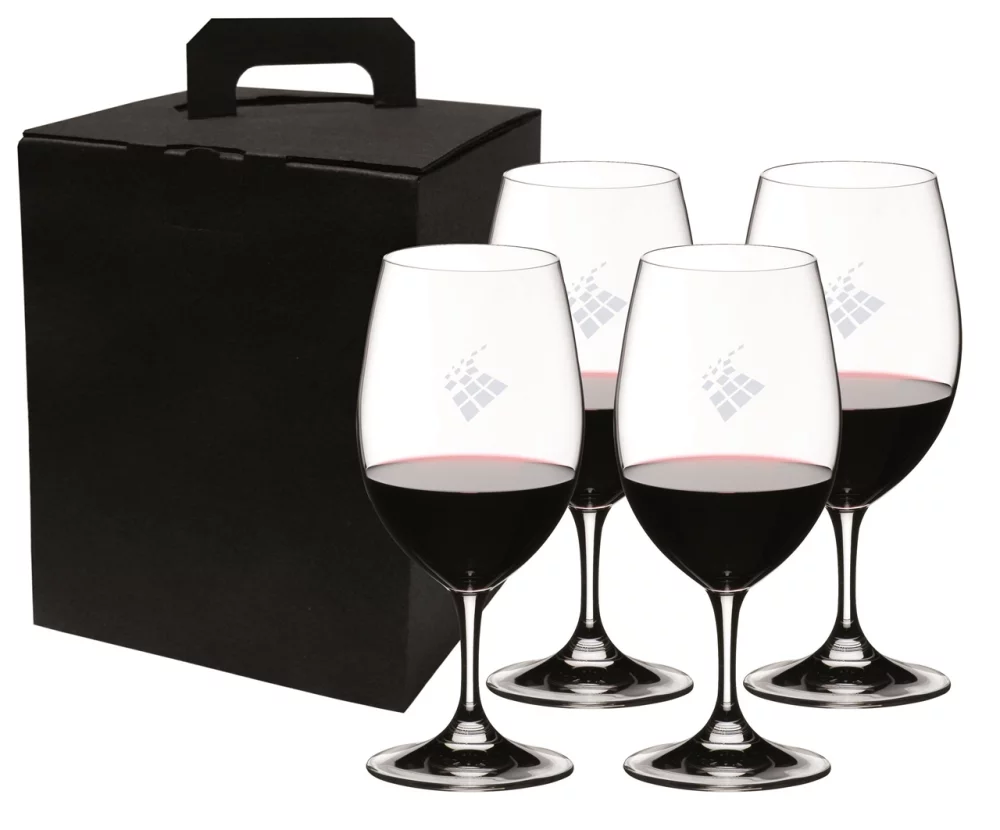 Ensemble de 4 verres à vin en cristal RIEDEL Magnum 18,6 oz dans une boîte cadeau Noir.