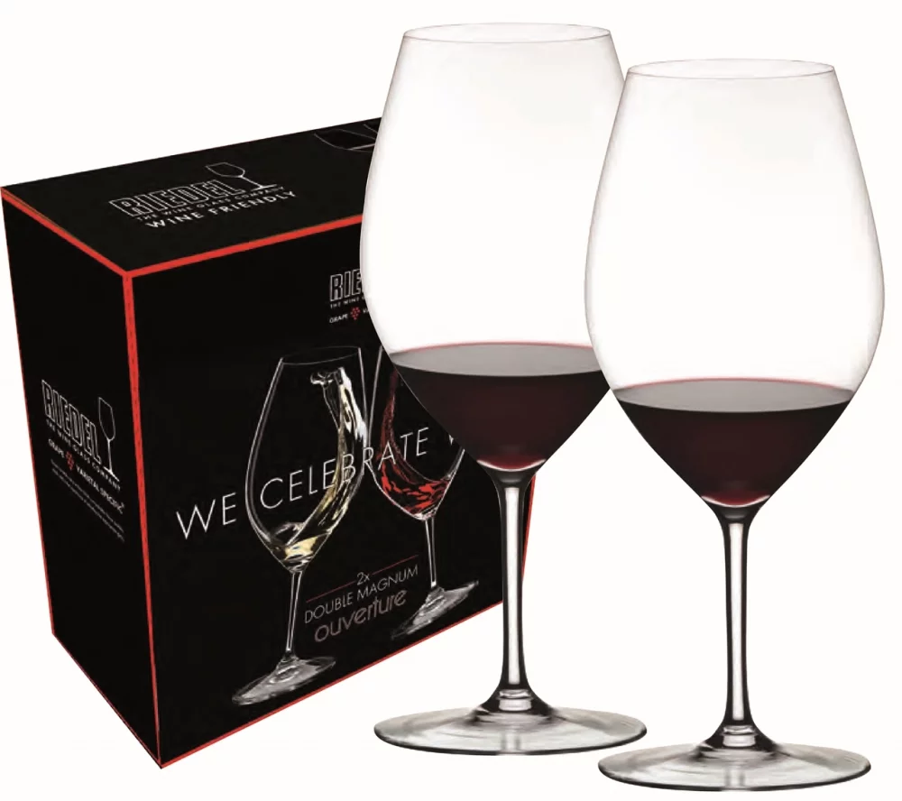 Double Magnum 33-5/8oz S/2 RIEDEL verre à vin en cristal dans une boîte cadeau RIEDEL (vide)