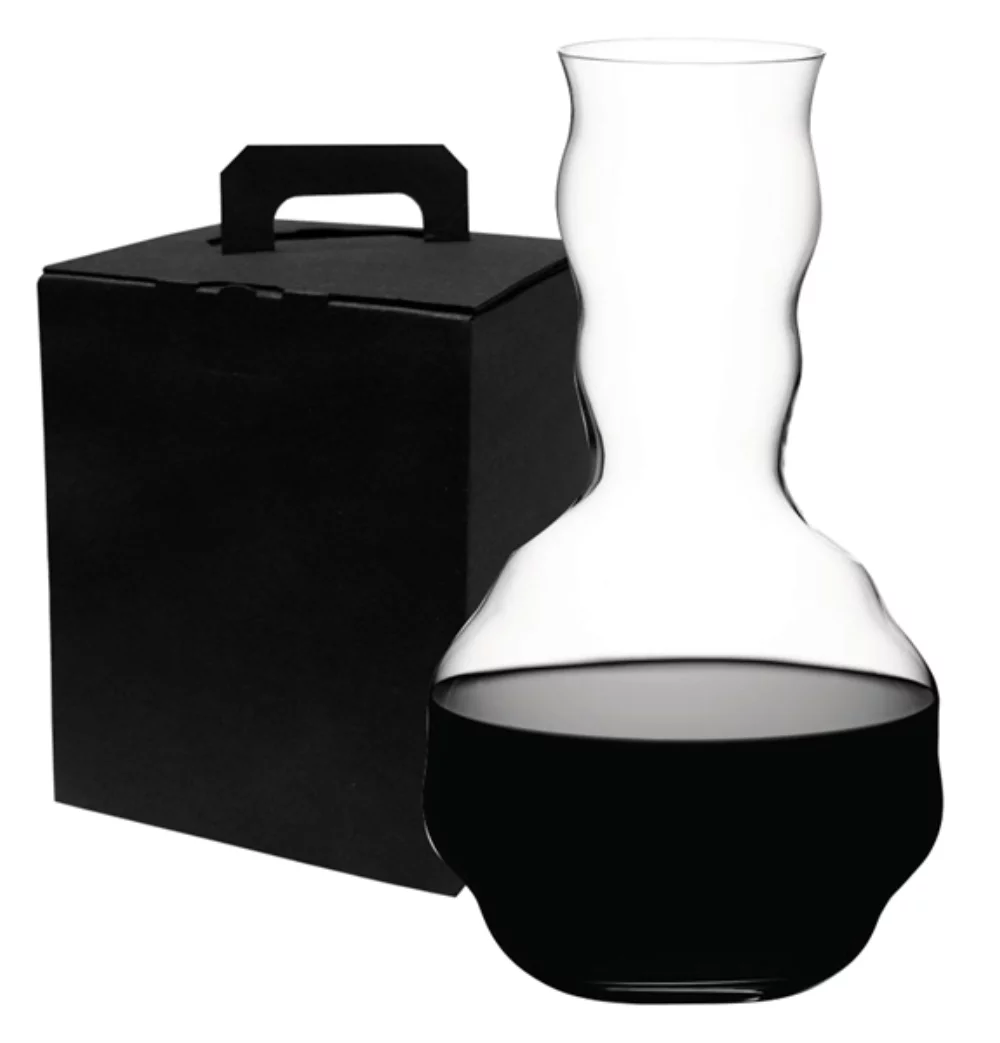 ~ Swirl Decanter Riedel crystal 49-7/8 oz lead free in Noir Gift box