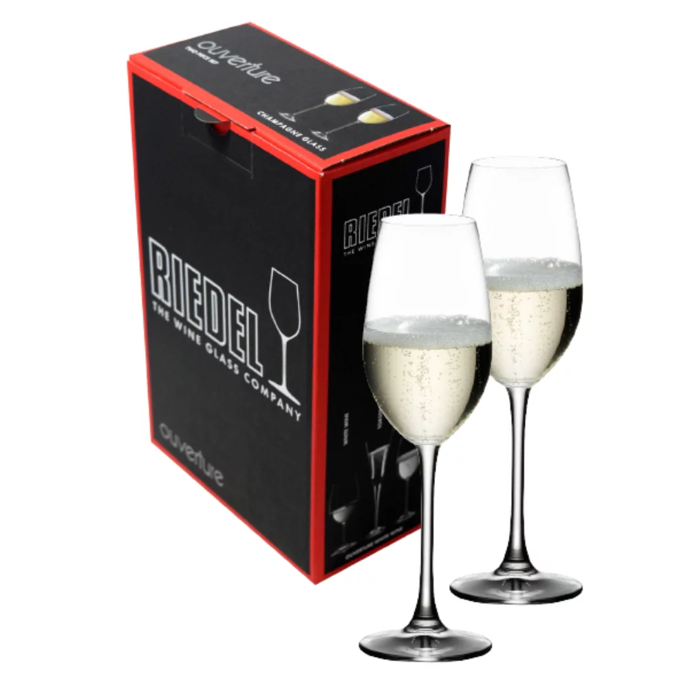 Champagne Flute 9-1/8oz en cristal RIEDEL S/2 dans une boîte cadeau RIEDEL