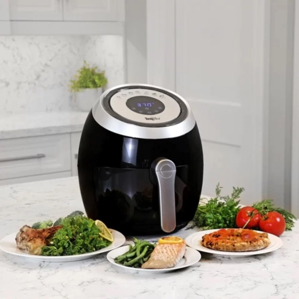 Four à friteuse électrique Total Chef 3,8 litres, noir/argent
