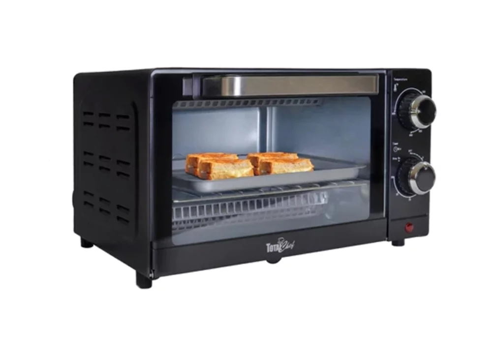 Total Chef 4-Slice Toaster Oven, Black
