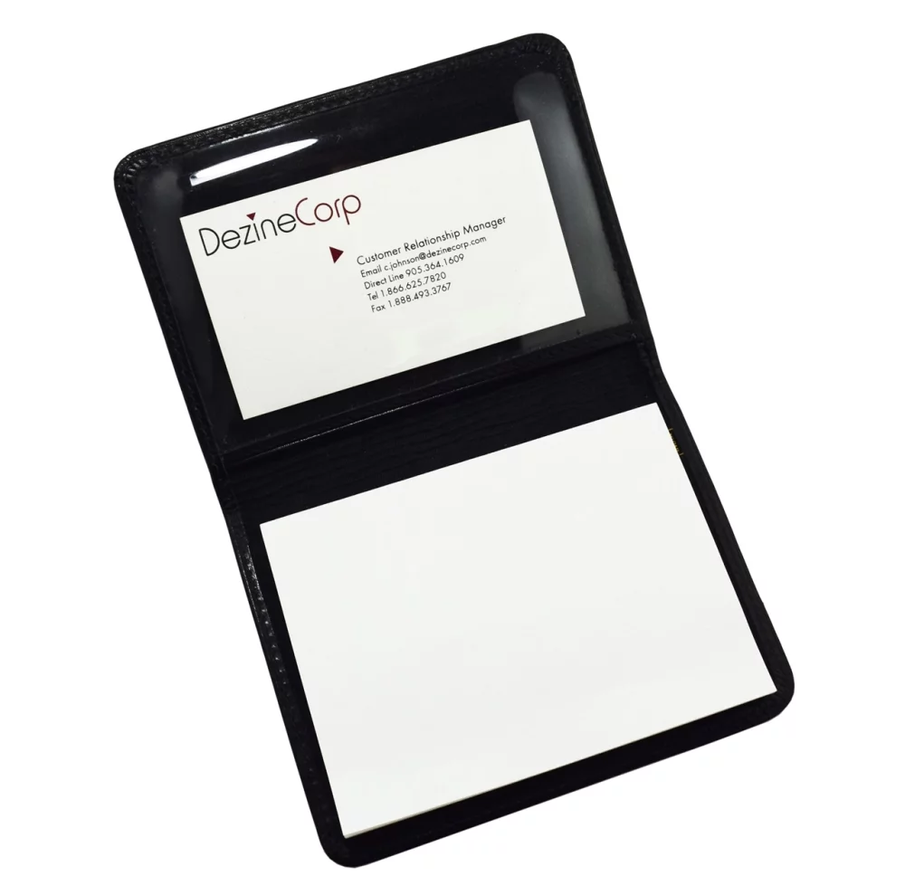 ** Notes Holder genuine leather black