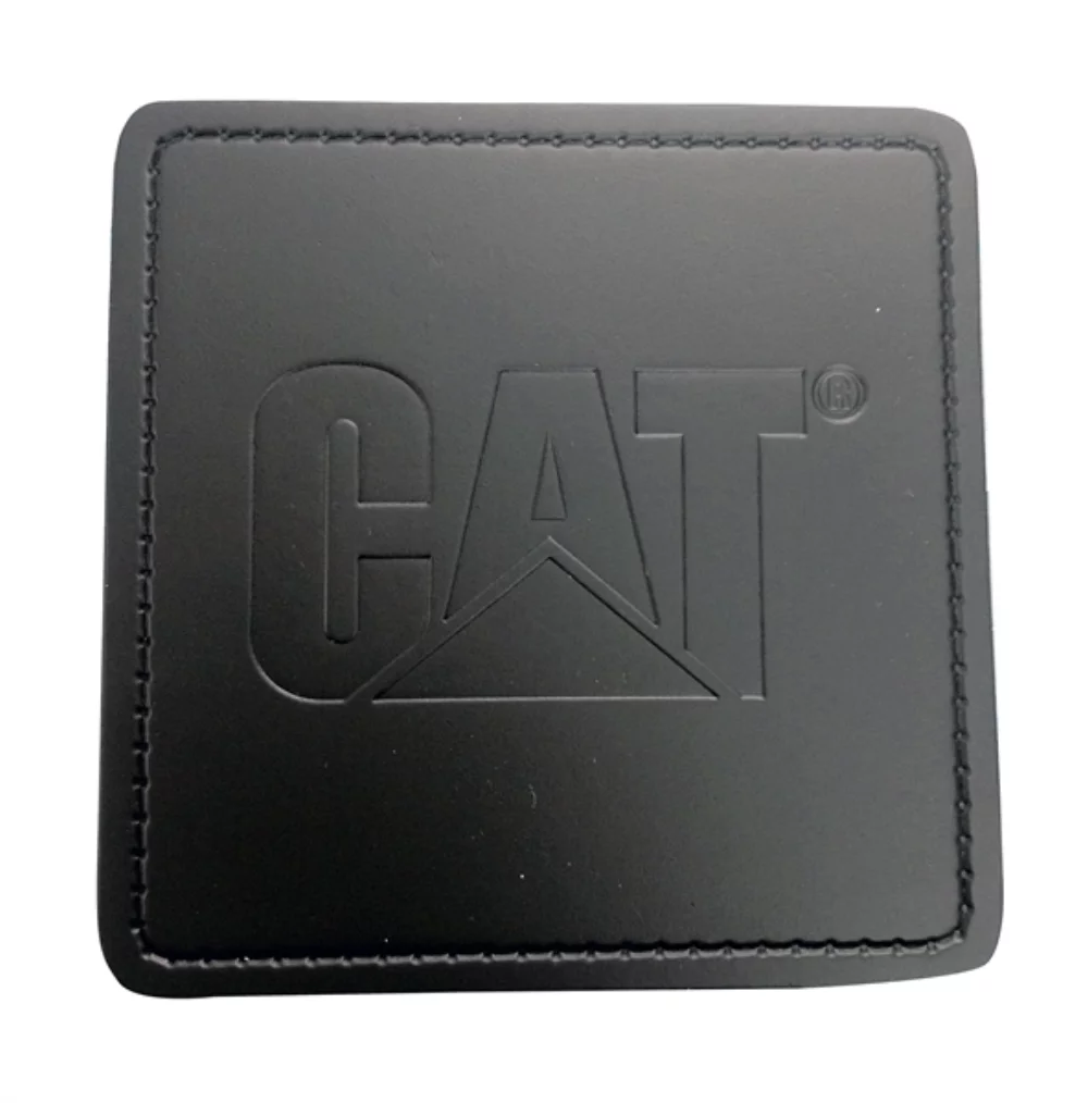European Thick square single coaster black leather