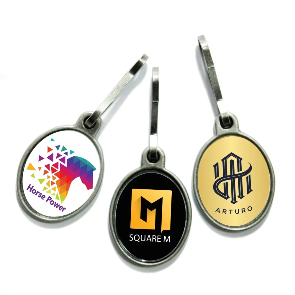 Tirette de fermeture éclair en étain