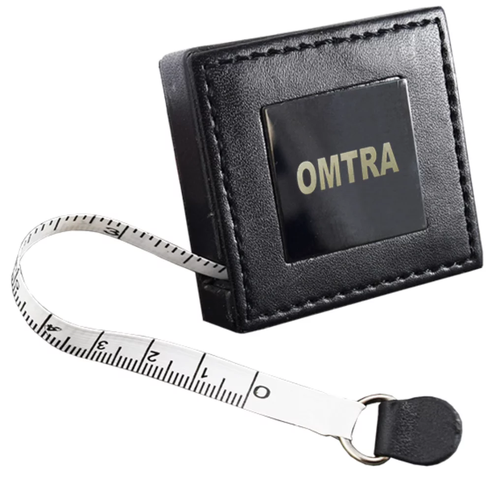 Squeeze Me Measuring Tape black simuleather with black stitiching