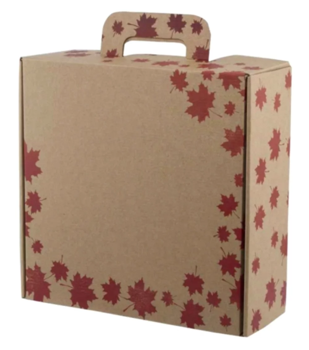 Boîte cadeau Exclusive Dezine Feuille Rouge grande