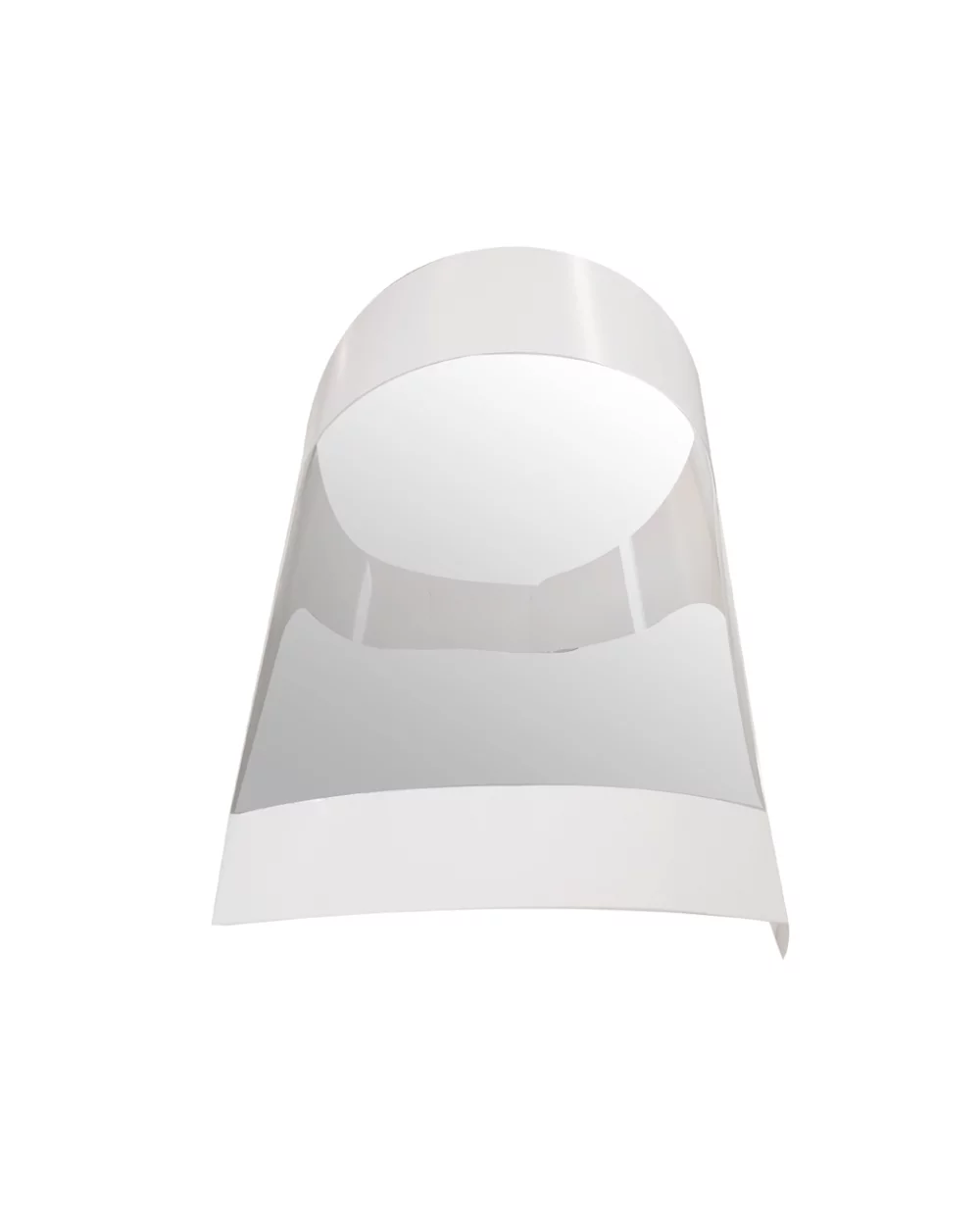 Eco-Disposable Face Sheld, Paperboard, White - Blank