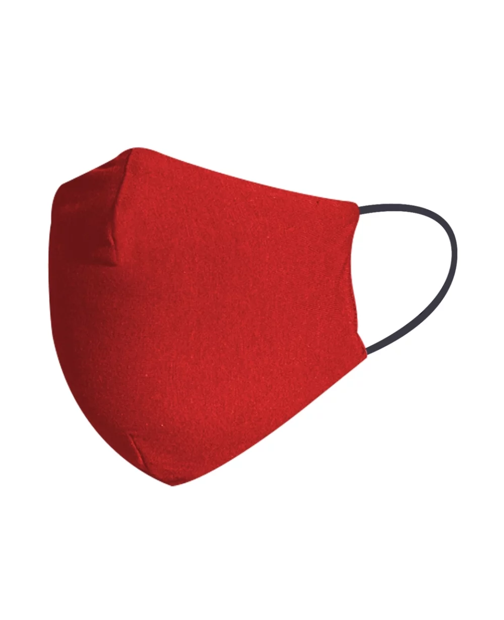 Adult Size Fashion Face Mask, 100% Cotton, 2 layer, red - Blank