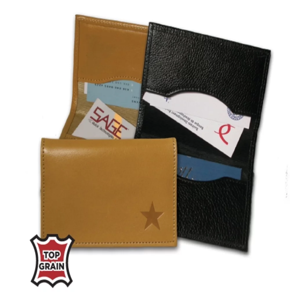 Étui à cartes de visite en cuir Nappa de la collection du président