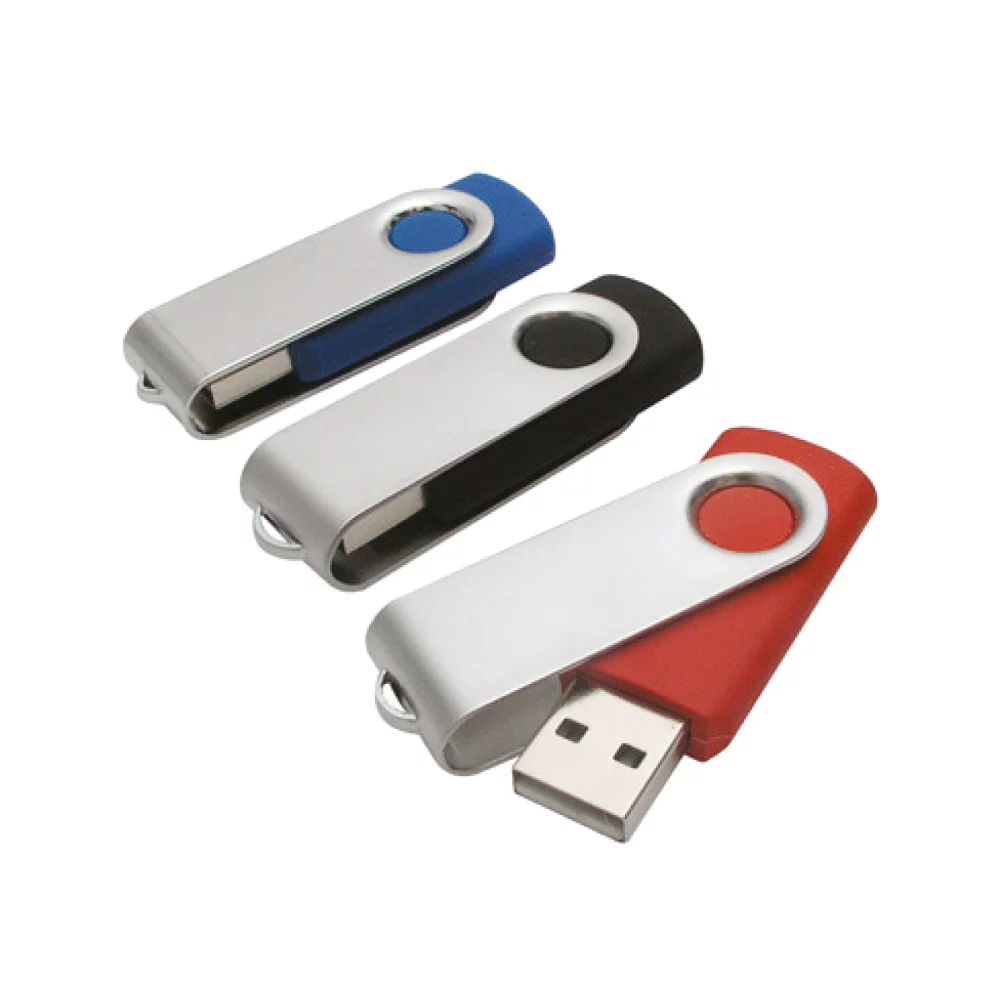 Clés USB pivotantes en plastique et en aluminium
