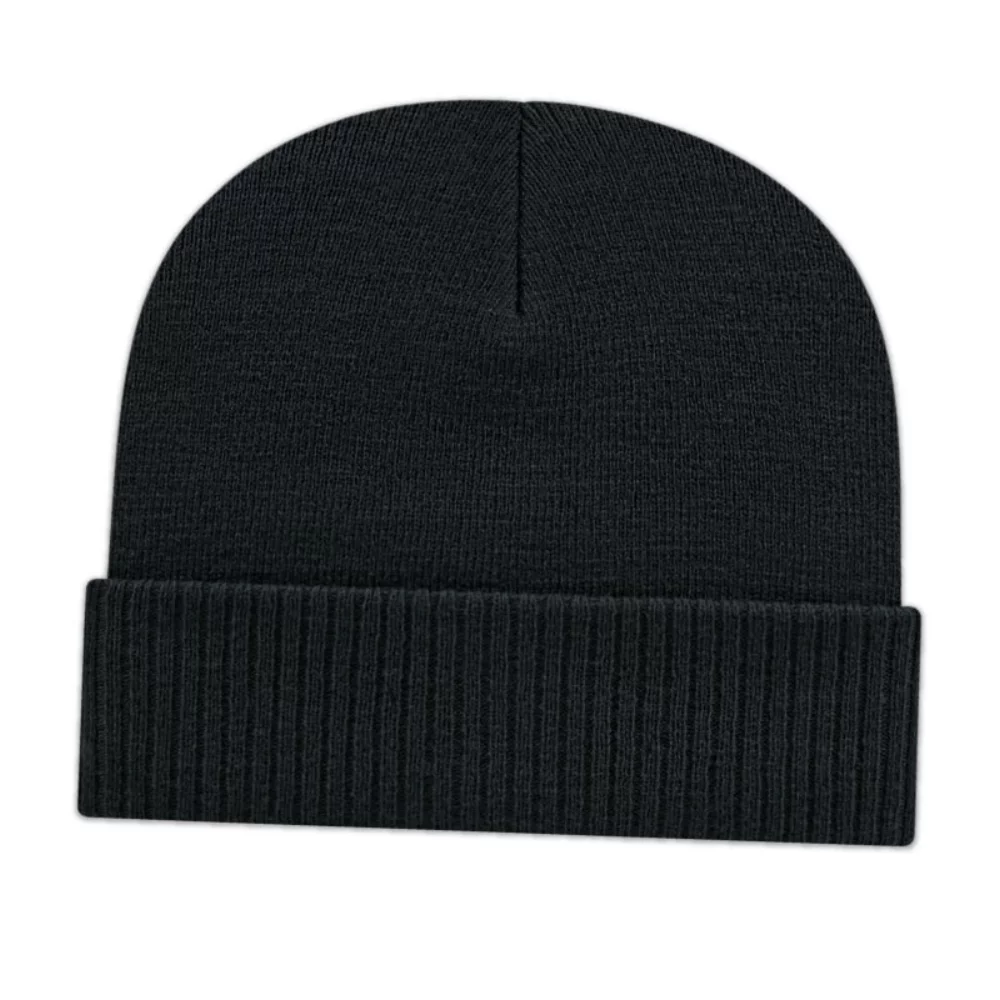Bonnet tricoté avec bord côtelé