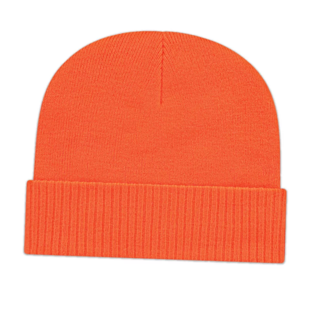 Bonnet tricoté avec bord côtelé
