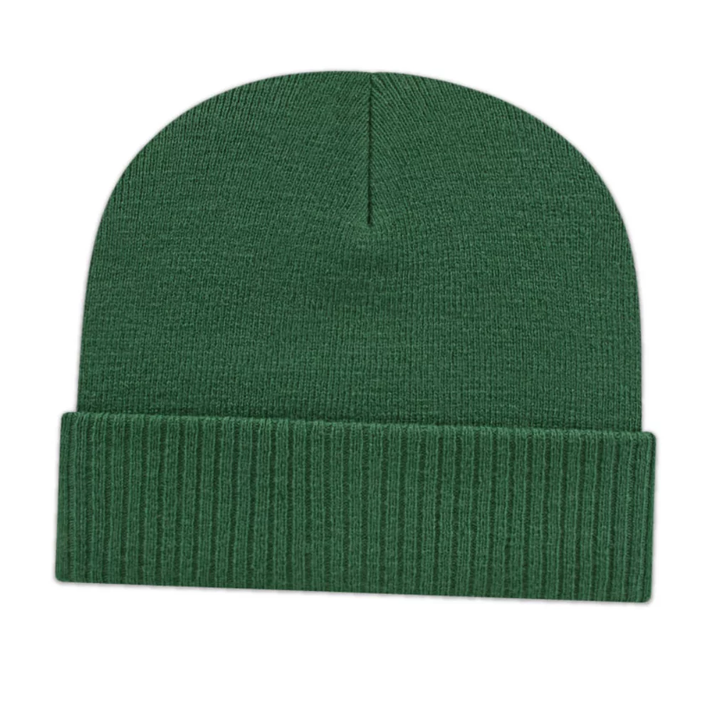 Bonnet tricoté avec bord côtelé