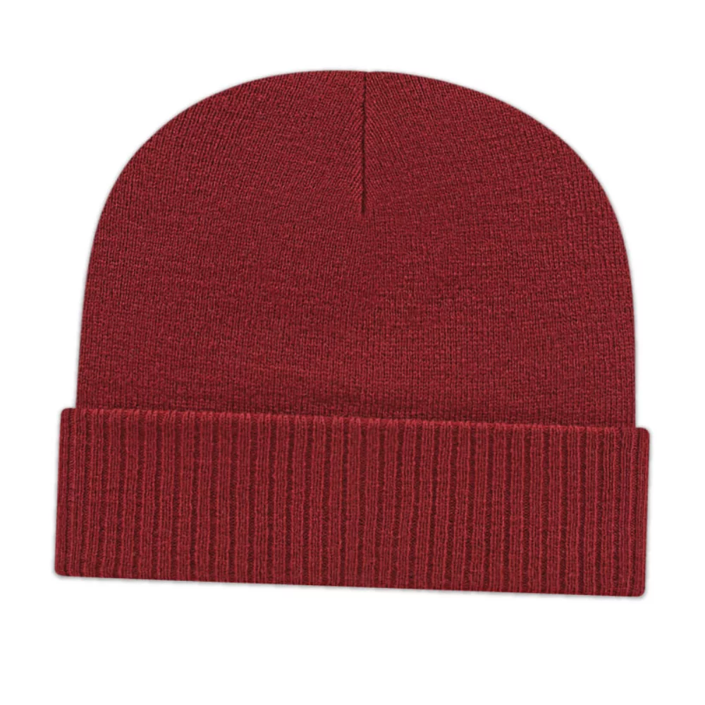 Bonnet tricoté avec bord côtelé