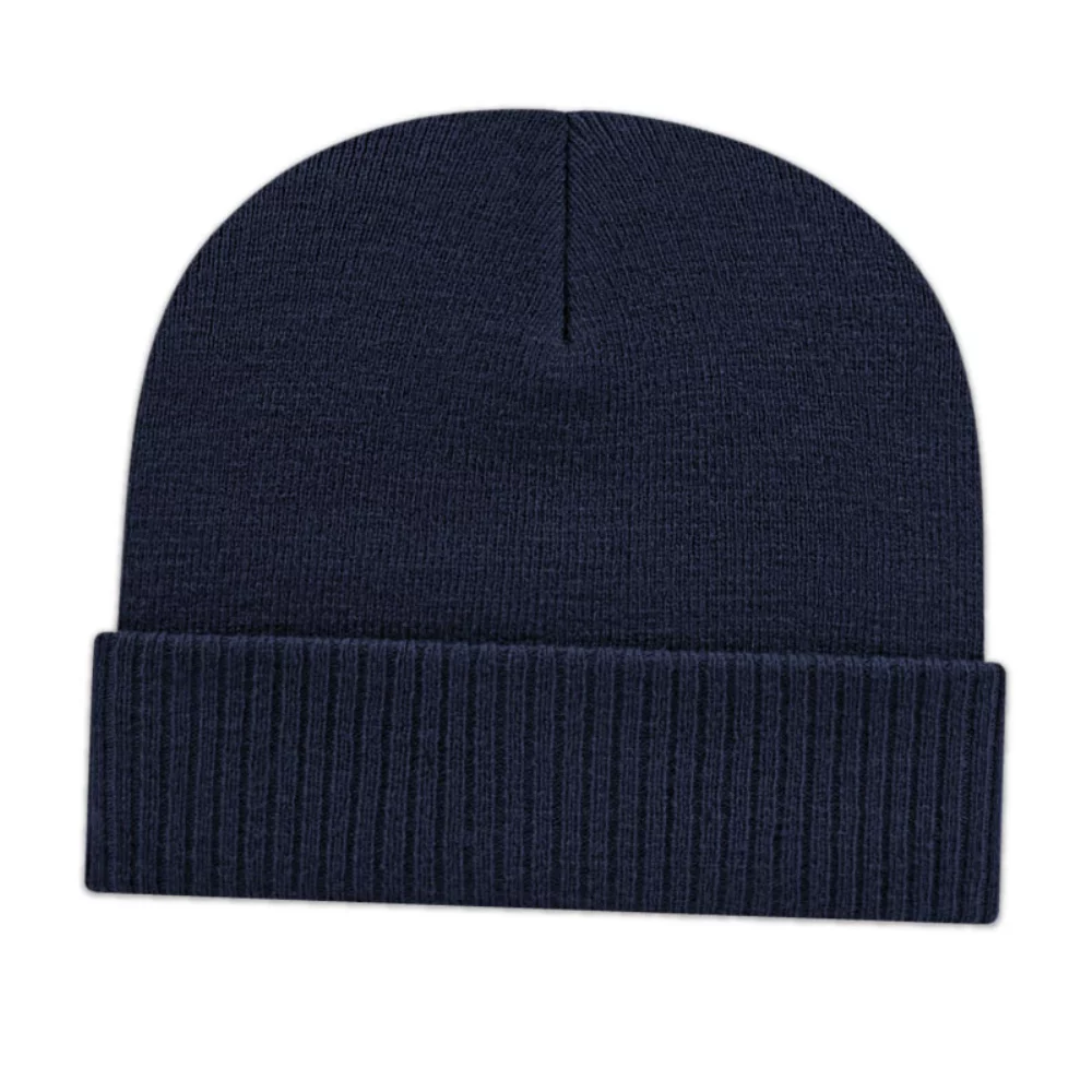 Bonnet tricoté avec bord côtelé
