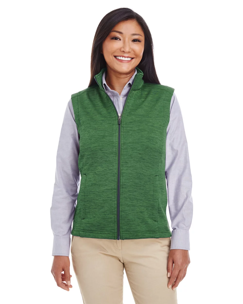 DEVON AND JONES Ladies' Newbury M?lange?Fleece Vest
