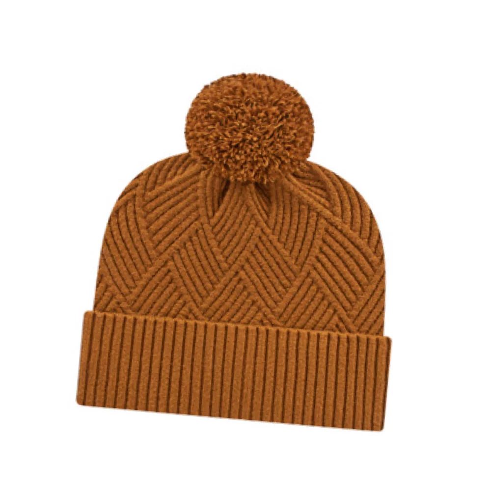 Bonnet tricoté en diagonale de qualité supérieure avec revers