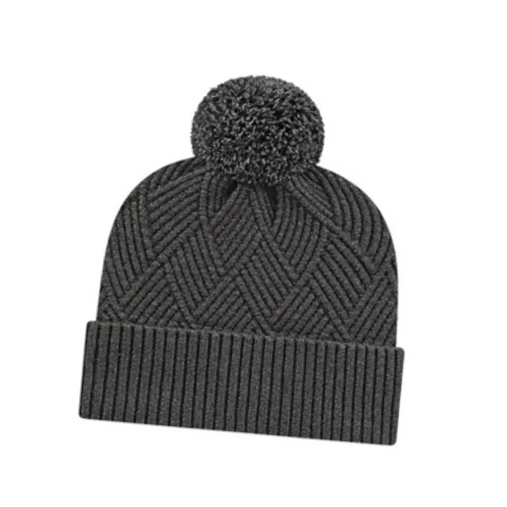 Bonnet tricoté en diagonale de qualité supérieure avec revers