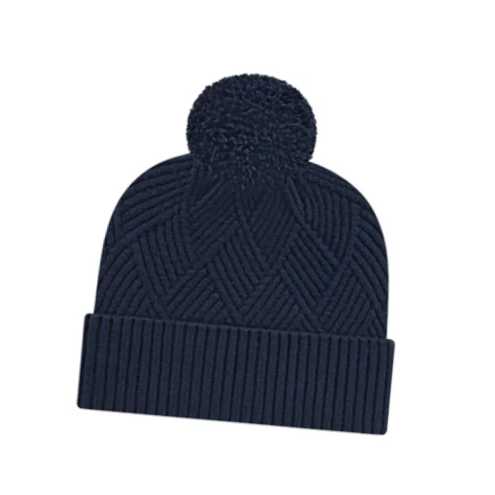 Bonnet tricoté en diagonale de qualité supérieure avec revers