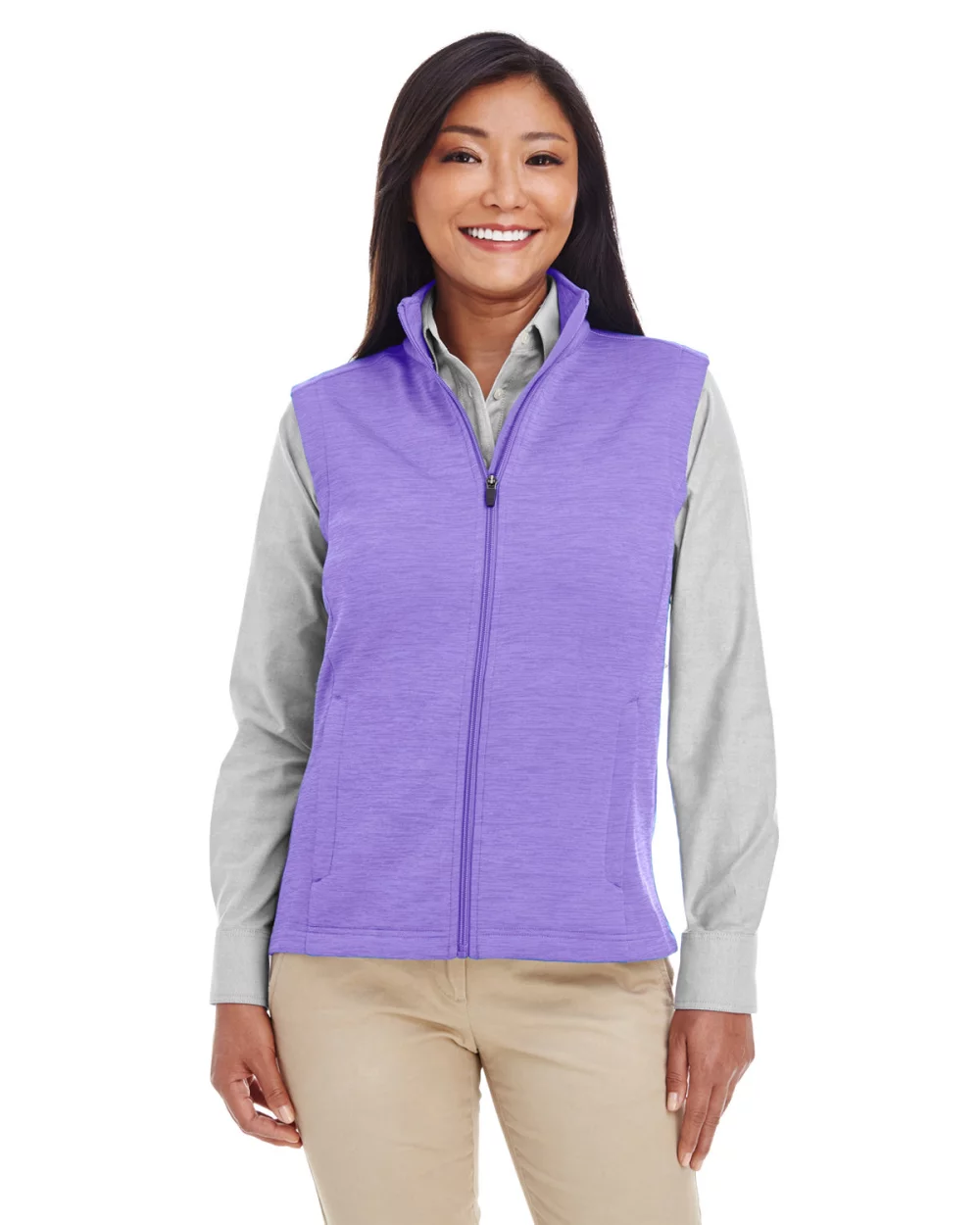 DEVON AND JONES Ladies' Newbury M?lange?Fleece Vest