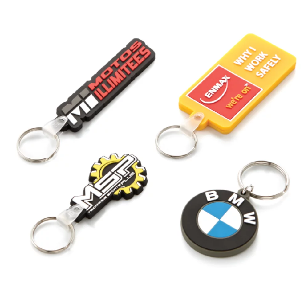 Porte-clés en PVC souple (1")