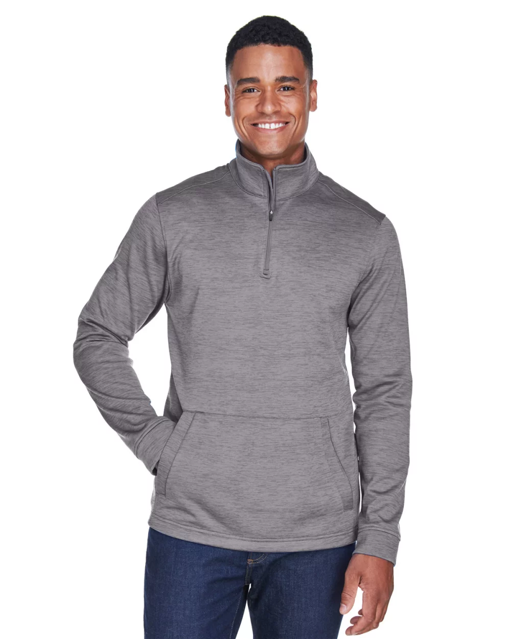 DEVON AND JONES Men's Newbury M?lange Fleece Quarter-Zip