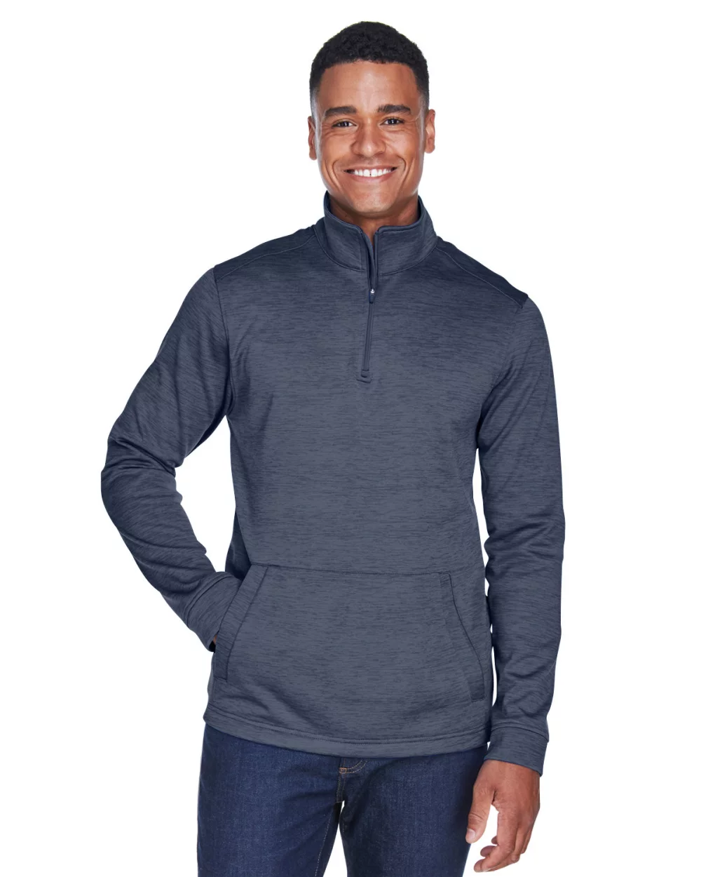 DEVON AND JONES Men's Newbury M?lange Fleece Quarter-Zip