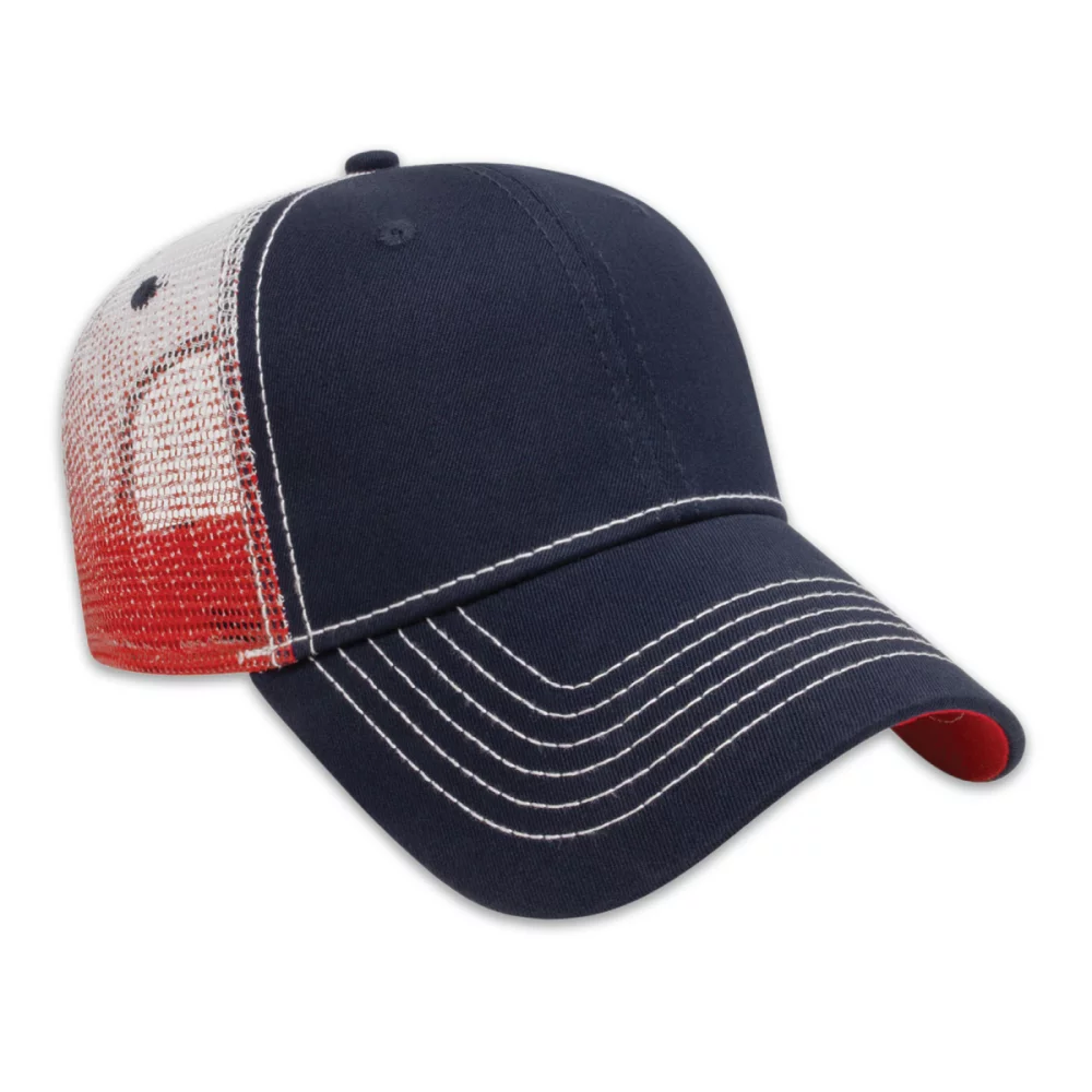 Gradient Screen Print Mesh Cap