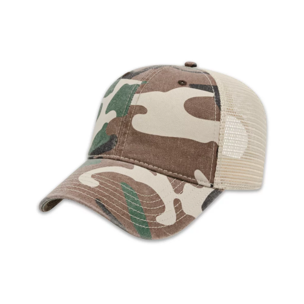 Casquette camouflage woodland avec dos en maille souple