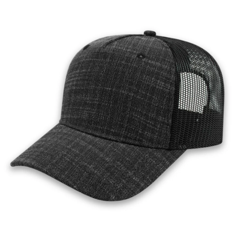 Five Panel Poly-Rayon w/Mesh Back Cap