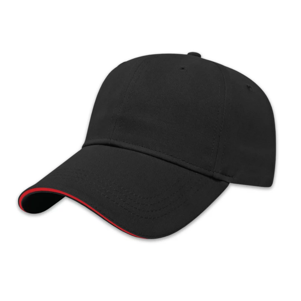 Casquette à visière sandwich avec six panneaux
