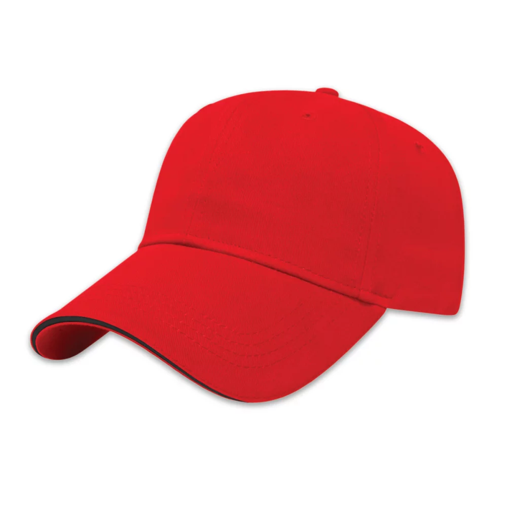 Casquette à visière sandwich avec six panneaux