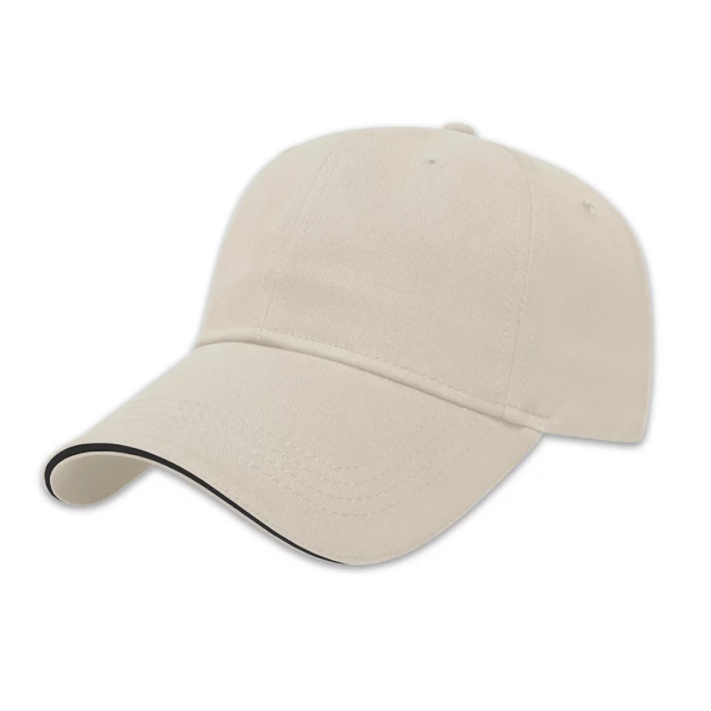 Casquette à visière sandwich avec six panneaux