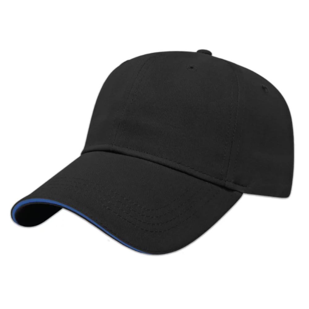 Casquette à visière sandwich avec six panneaux